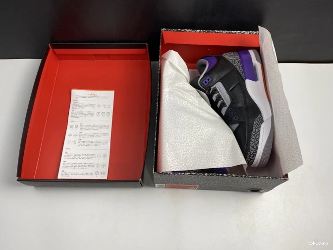 Cheap TBkick Air Black CT8532 050 Retro Purple Jordan Court 3 0729